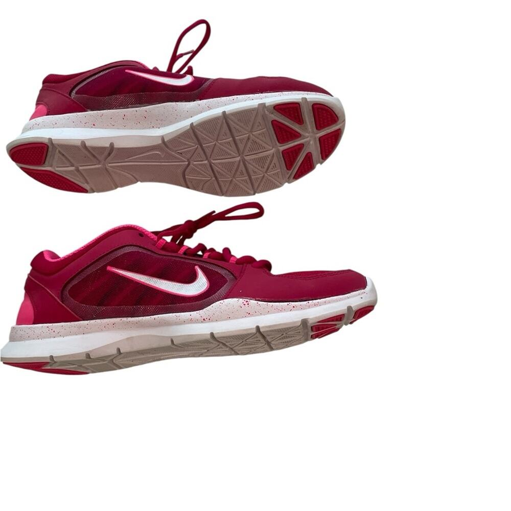 ✨ NIKE Flex Experience RN 3 Pink Red Mesh Running Shoes 7.5 EUC 👟 - Picture 3 of 7